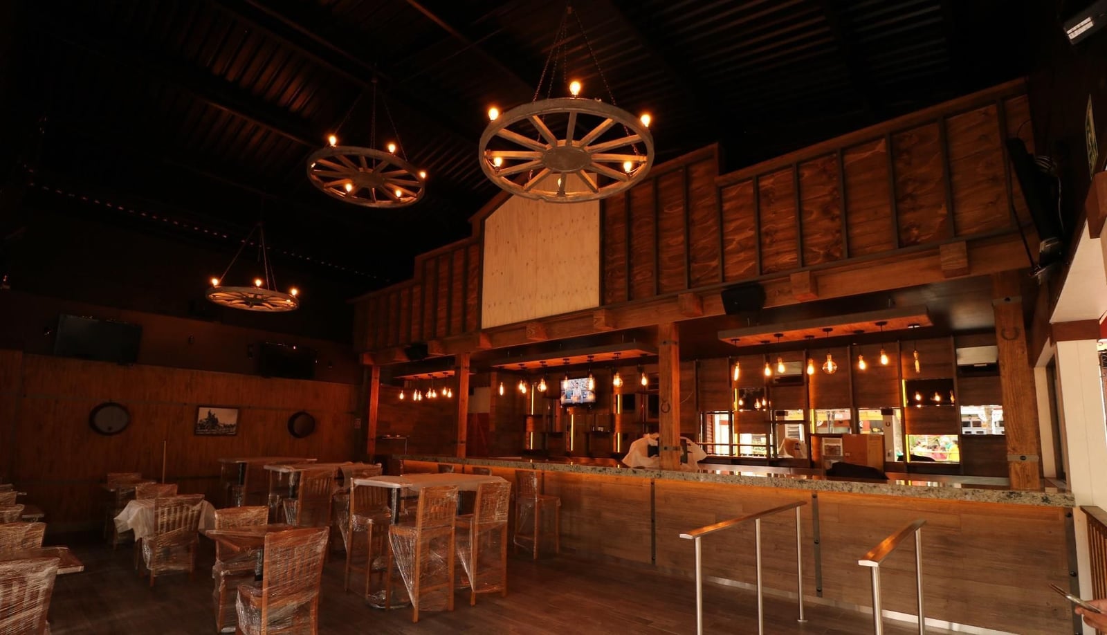 Sports Bar interior at the end of construction