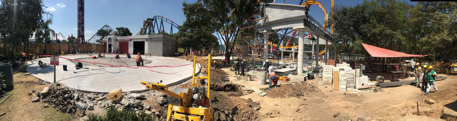 Civil works and structure of Wonder Woman Coaster during construction